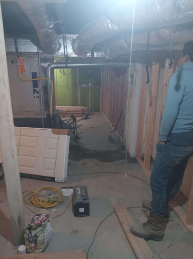 Bathroom before addition